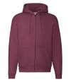 62034 Zip Through Hooded Sweatshirt Burgundy colour image